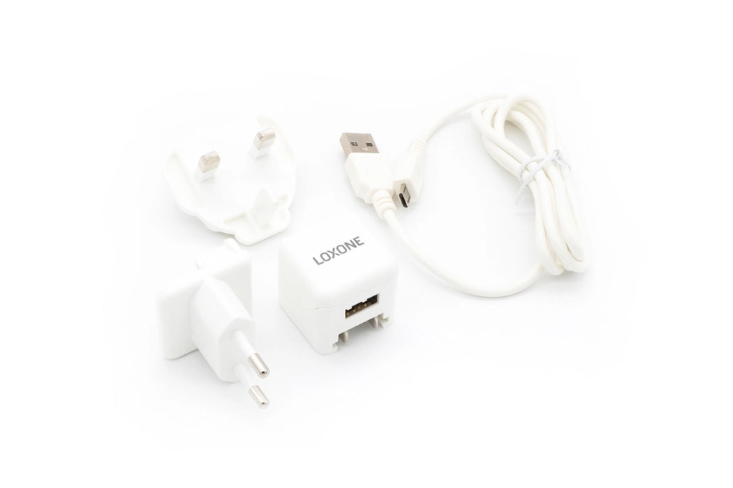 Loxone USB-voeding incl. kabel wit